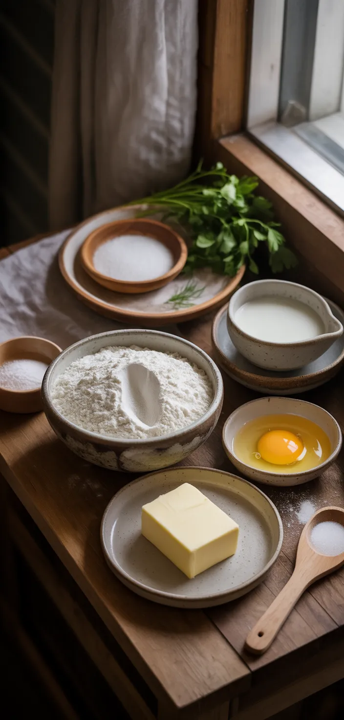Ingredients photo for An Easy Old Fashioned Drop Dumpling Recipe Perfect For Soups
