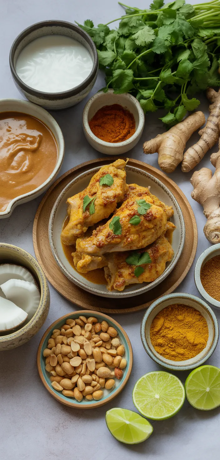 Ingredients photo for Chicken Satay With Peanut Sauce Recipe