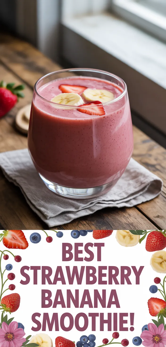 A photo of Best Strawberry Banana Smoothie! Recipe