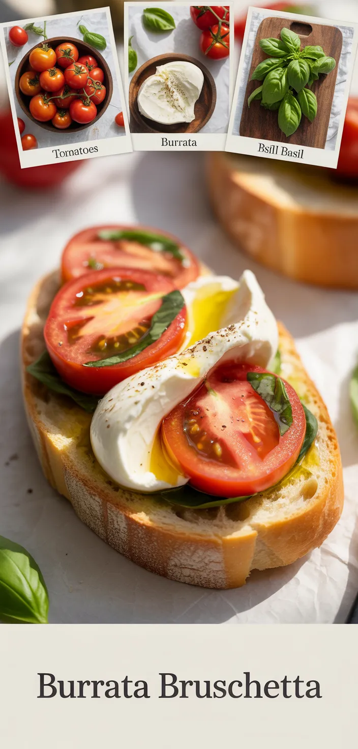 A photo of Burrata Bruschetta Recipe