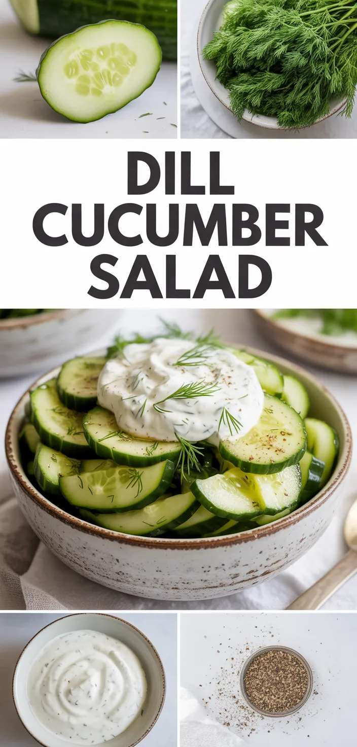 A photo of Dill Cucumber Salad Recipe