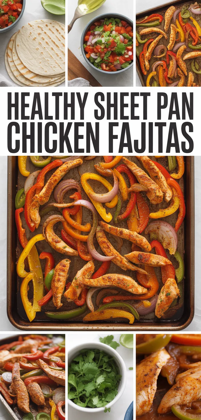 A photo of Healthy Sheet Pan Chicken Fajitas Recipe