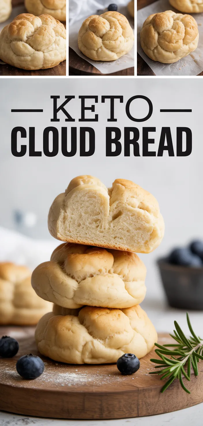 A photo of Keto Cloud Bread Recipe (Oopsie Bread Rolls)