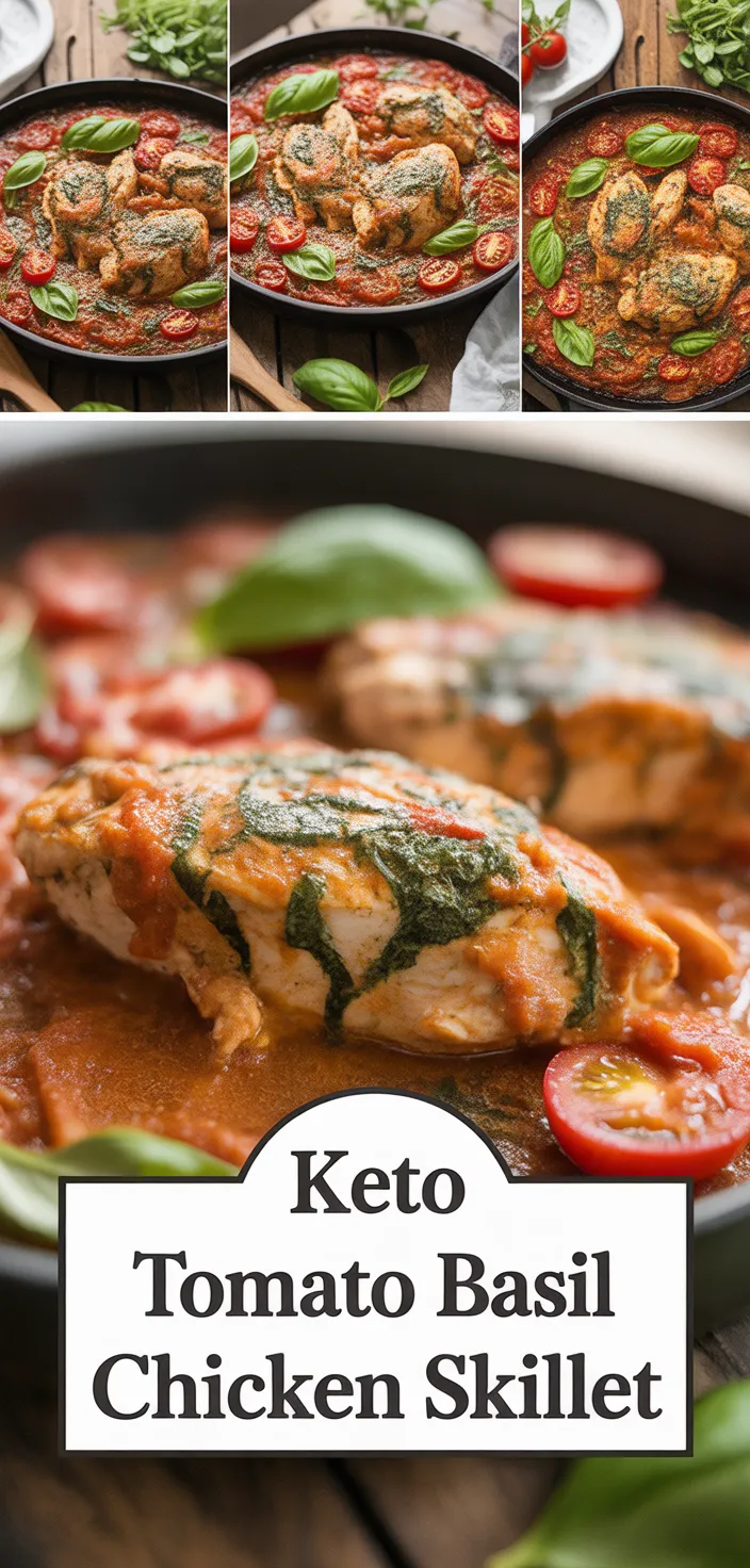 A photo of Keto Tomato Basil Chicken Skillet Recipe