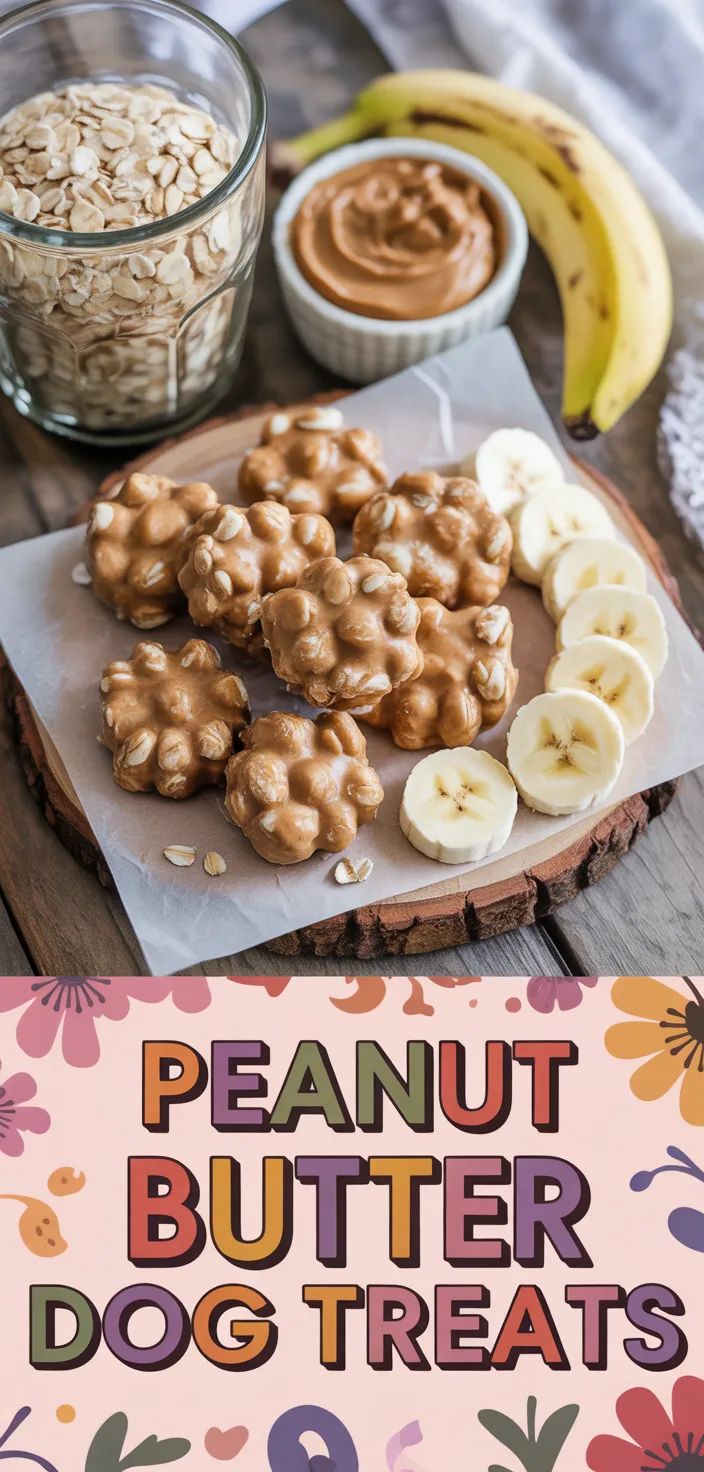 A photo of Peanut Butter & Oatmeal No Bake Dog Treats: A Simple Healthy Recipe