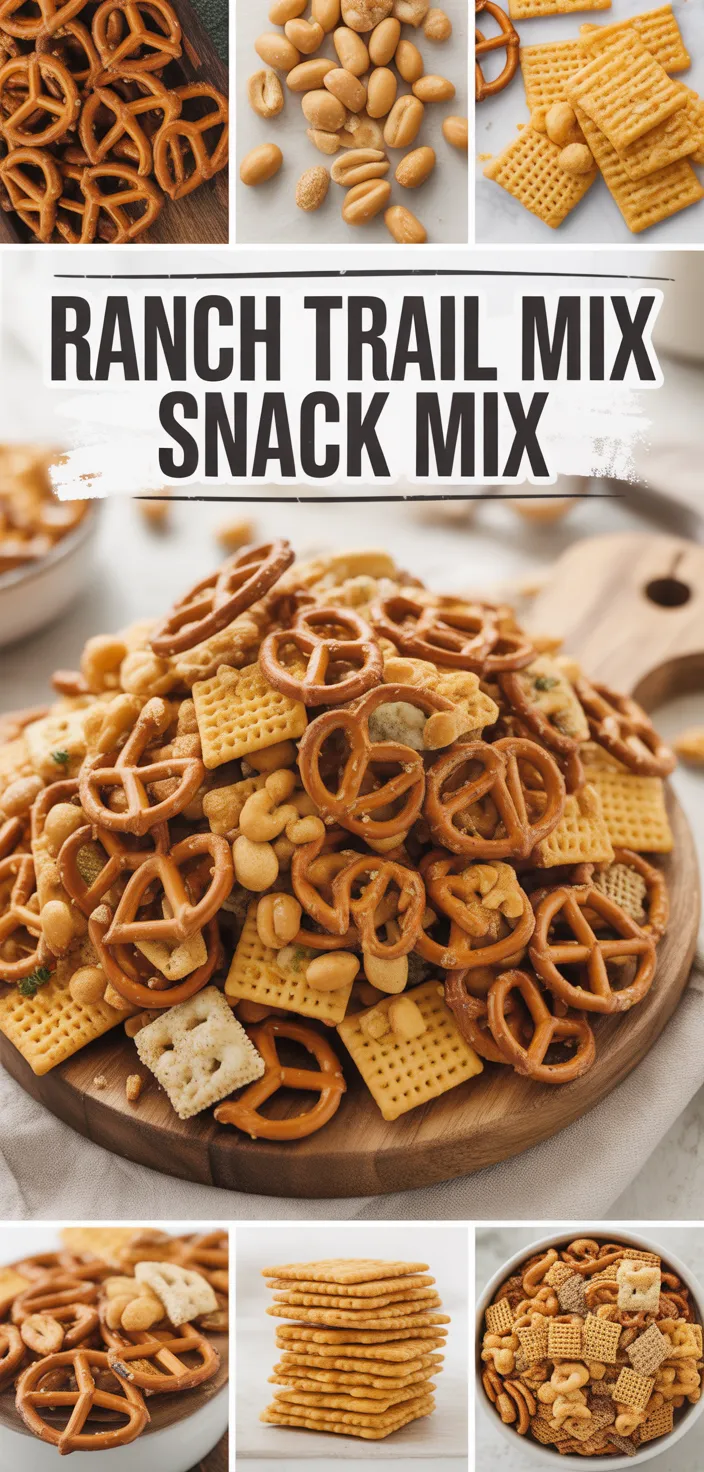 A photo of Ranch Trail Mix Snack Mix Recipe