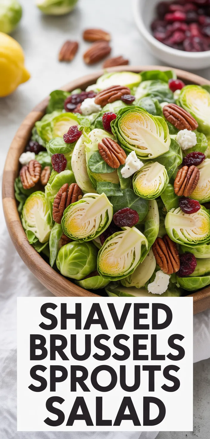 A photo of Raw Shaved Brussels Sprouts Salad Recipe