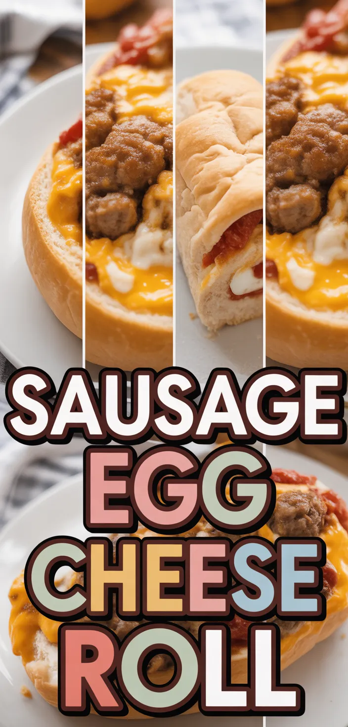A photo of Sausage Egg And Cheese Breakfast Roll Recipe