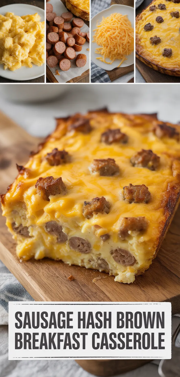 A photo of Sausage Hash Brown Breakfast Casserole Recipe