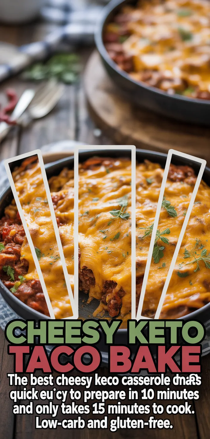 A photo of The Best Cheesy Keto Taco Casserole Recipe