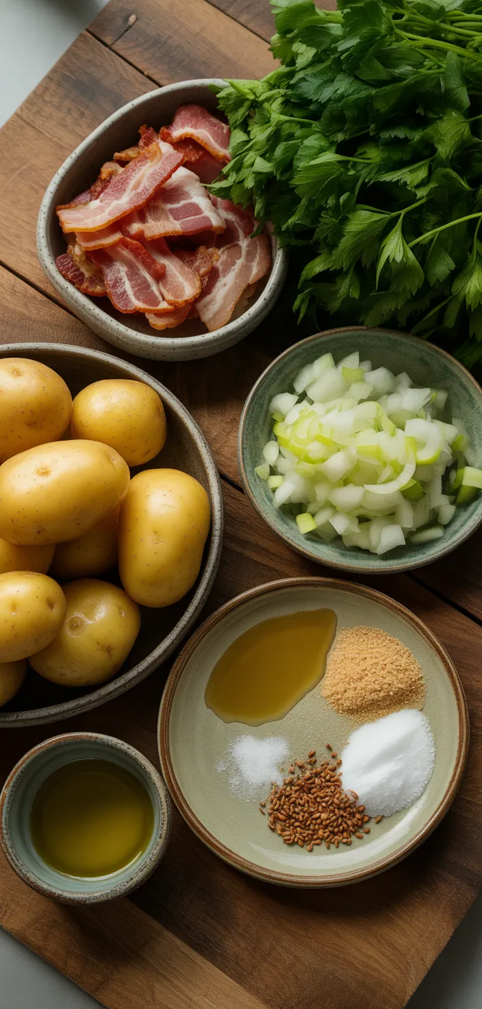 Ingredients photo for German Potato Salad (Authentic Bavarian Recipe)