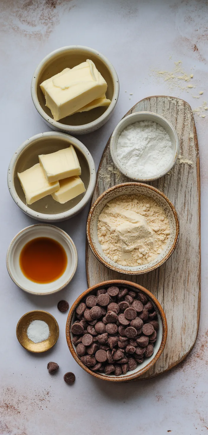 Ingredients photo for Keto Chocolate Chip Cookie Dough Fat Bombs Recipe