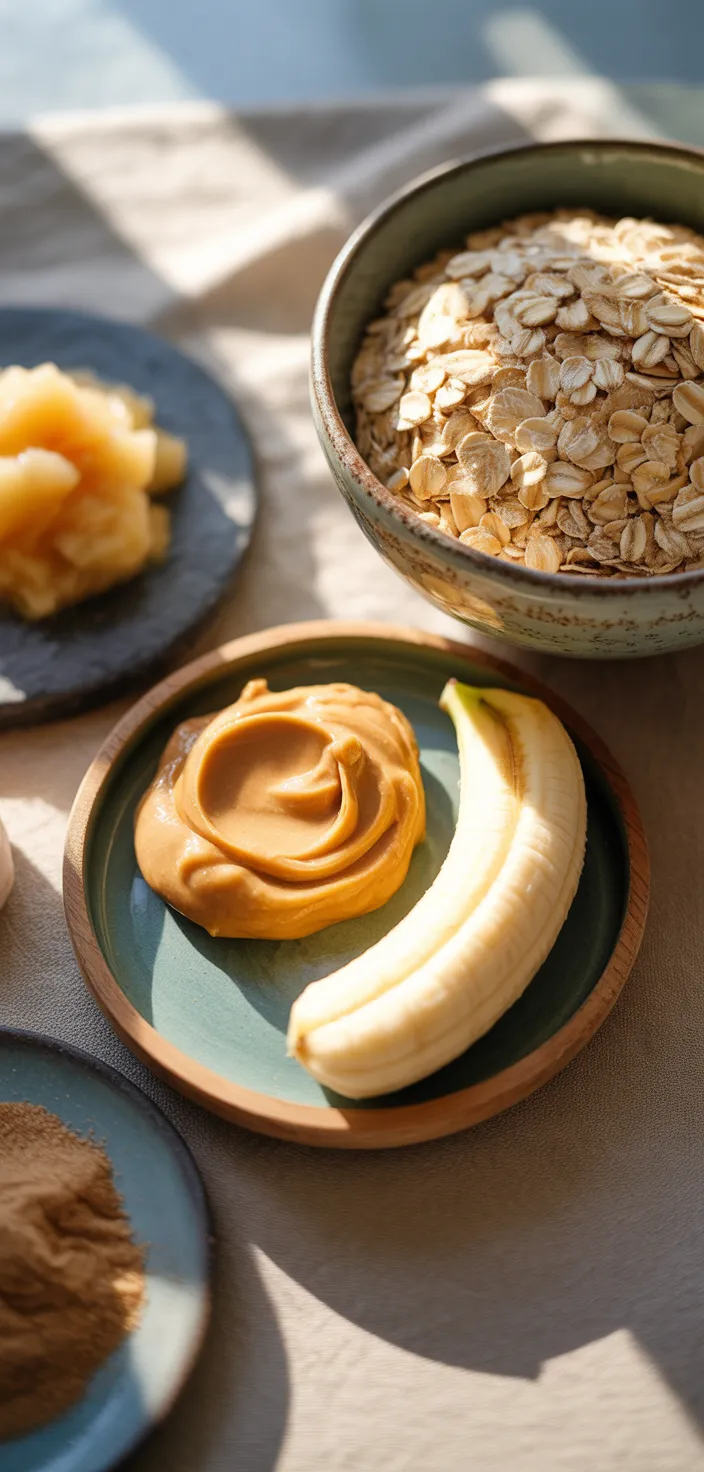 Ingredients photo for Peanut Butter & Oatmeal No Bake Dog Treats: A Simple Healthy Recipe