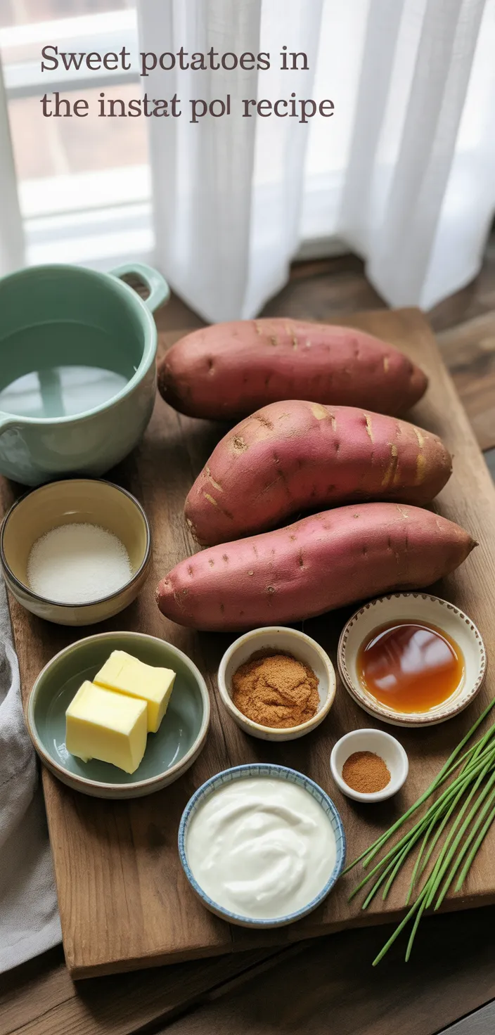 Ingredients photo for Sweet Potatoes In The Instant Pot Recipe