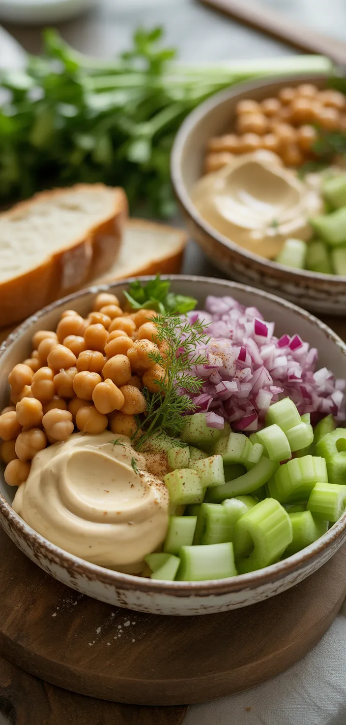 Ingredients photo for Chickpea Salad Sandwich Recipe