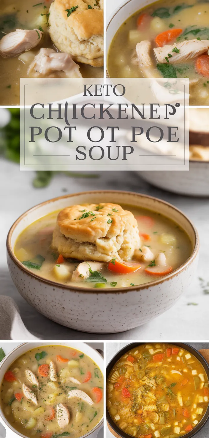 A photo of Keto Chicken Pot Pie Soup Recipe