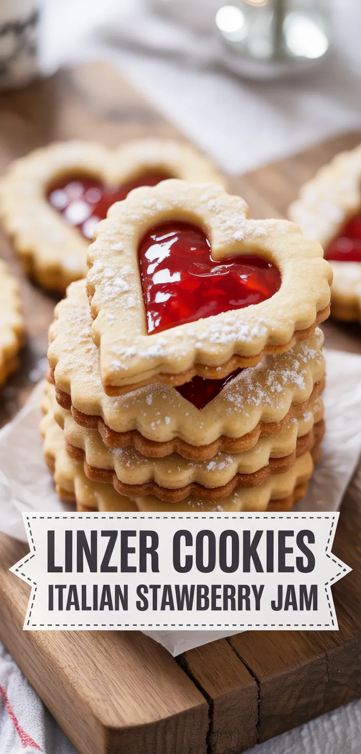 A photo of Linzer Cookies Italian Stawberry Jam Recipe