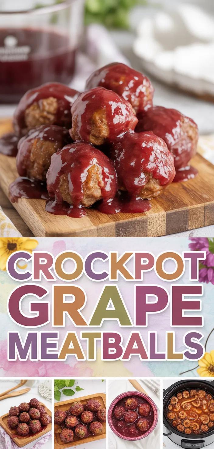 A photo of The Best Crockpot Grape Jelly Meatballs Recipe
