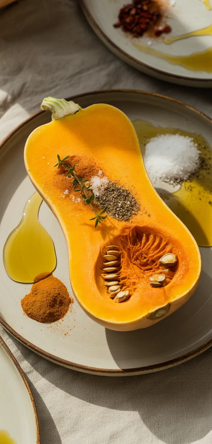 Ingredients photo for Oven Roasted Butternut Squash Recipe