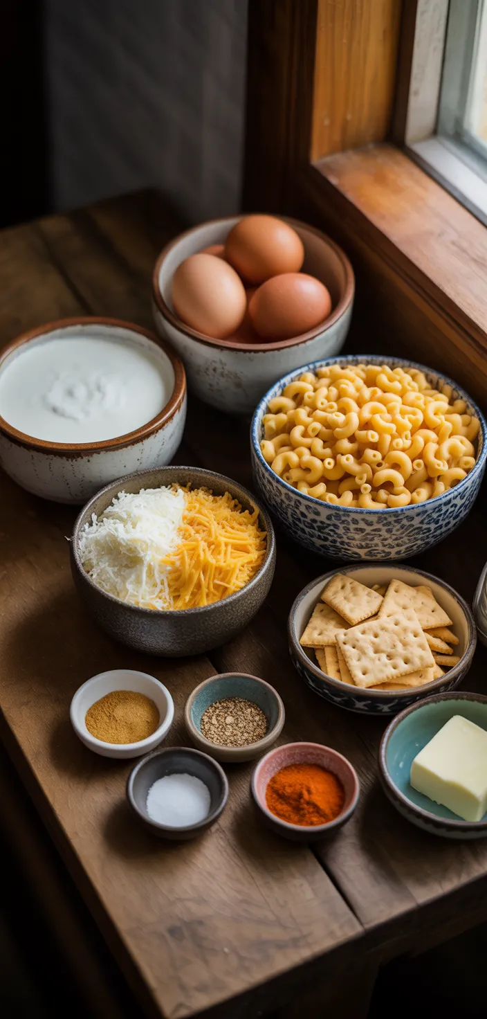 Ingredients photo for Soul Food Southern Baked Mac And Cheese Recipe