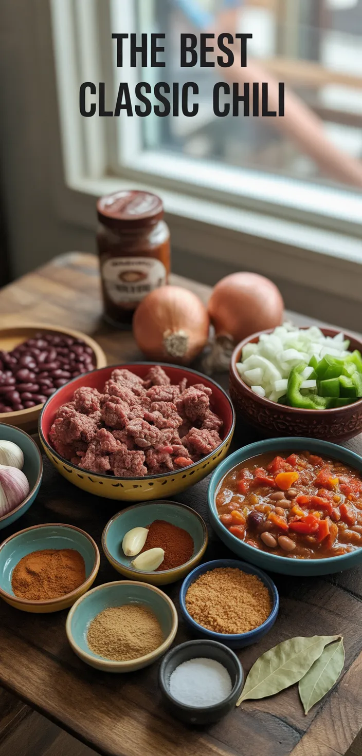 Ingredients photo for The Best Classic Chili Recipe