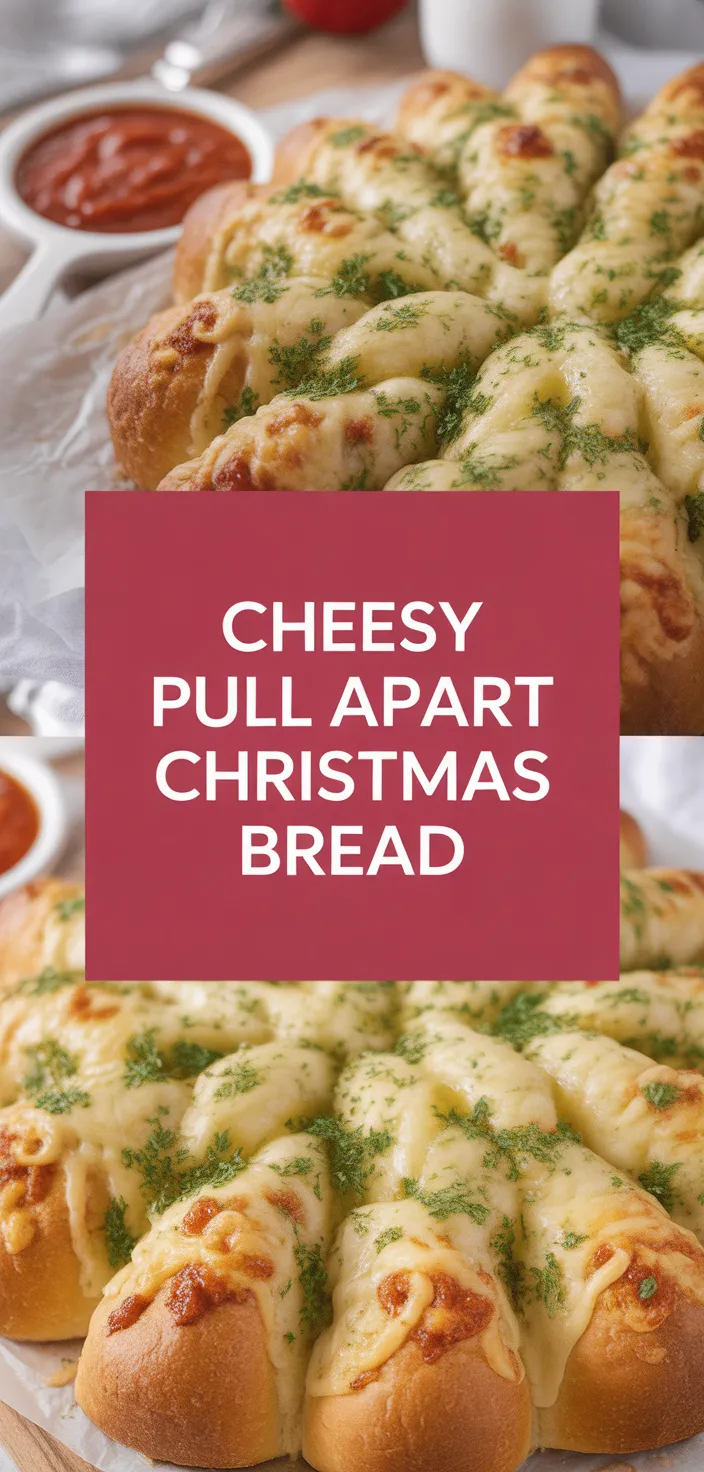 A photo of Cheesy Pull Apart Christmas Bread Recipe