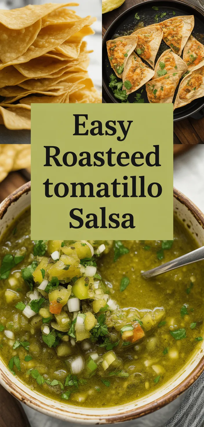 A photo of Easy Roasted Tomatillo Salsa Recipe