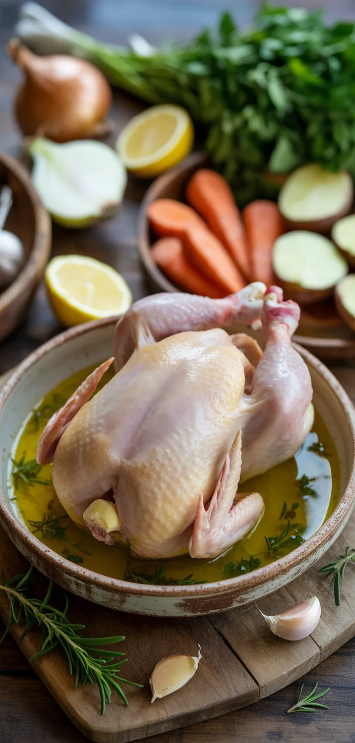 Ingredients photo for Crispy Garlic Herb Butter Roast Chicken Recipe