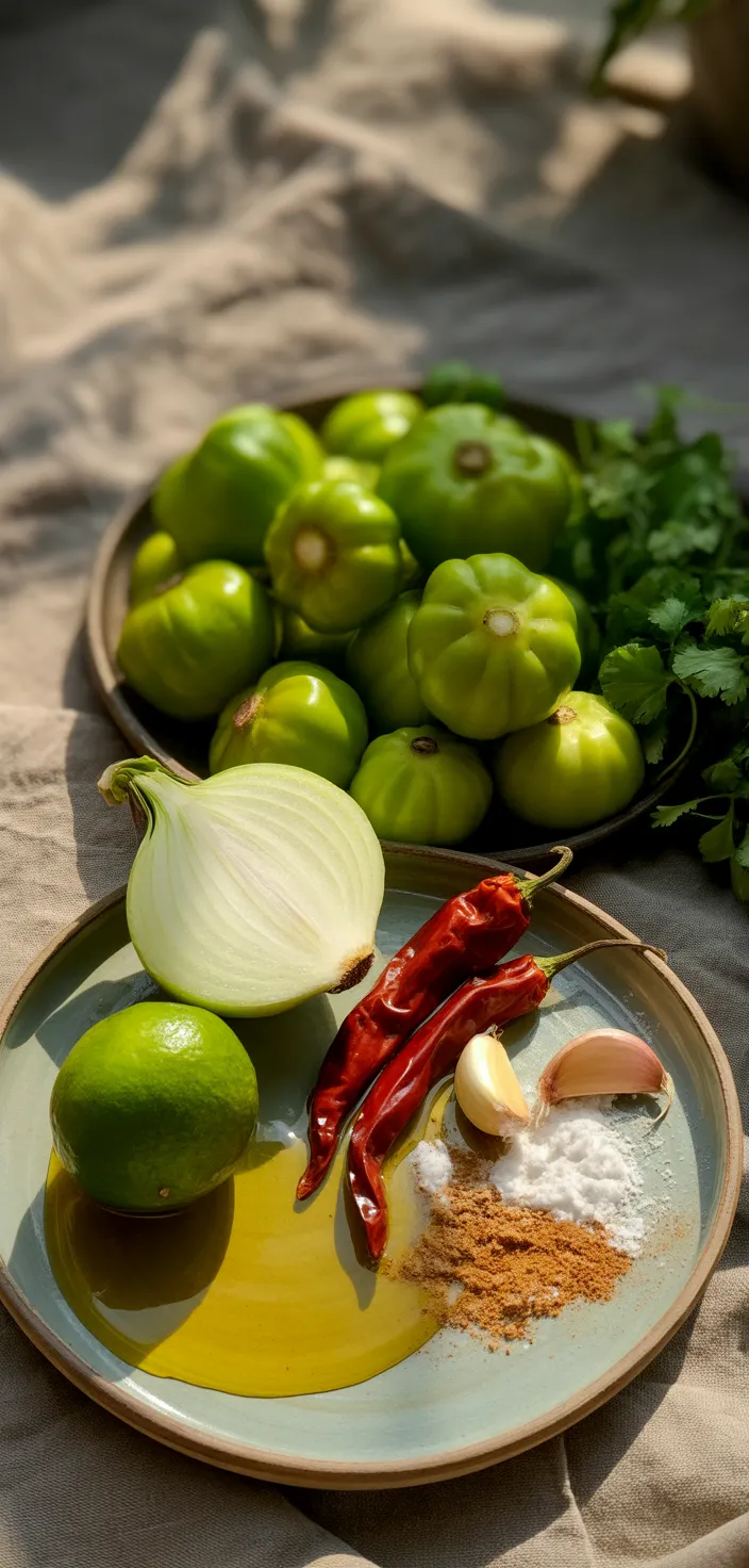 Ingredients photo for Easy Roasted Tomatillo Salsa Recipe