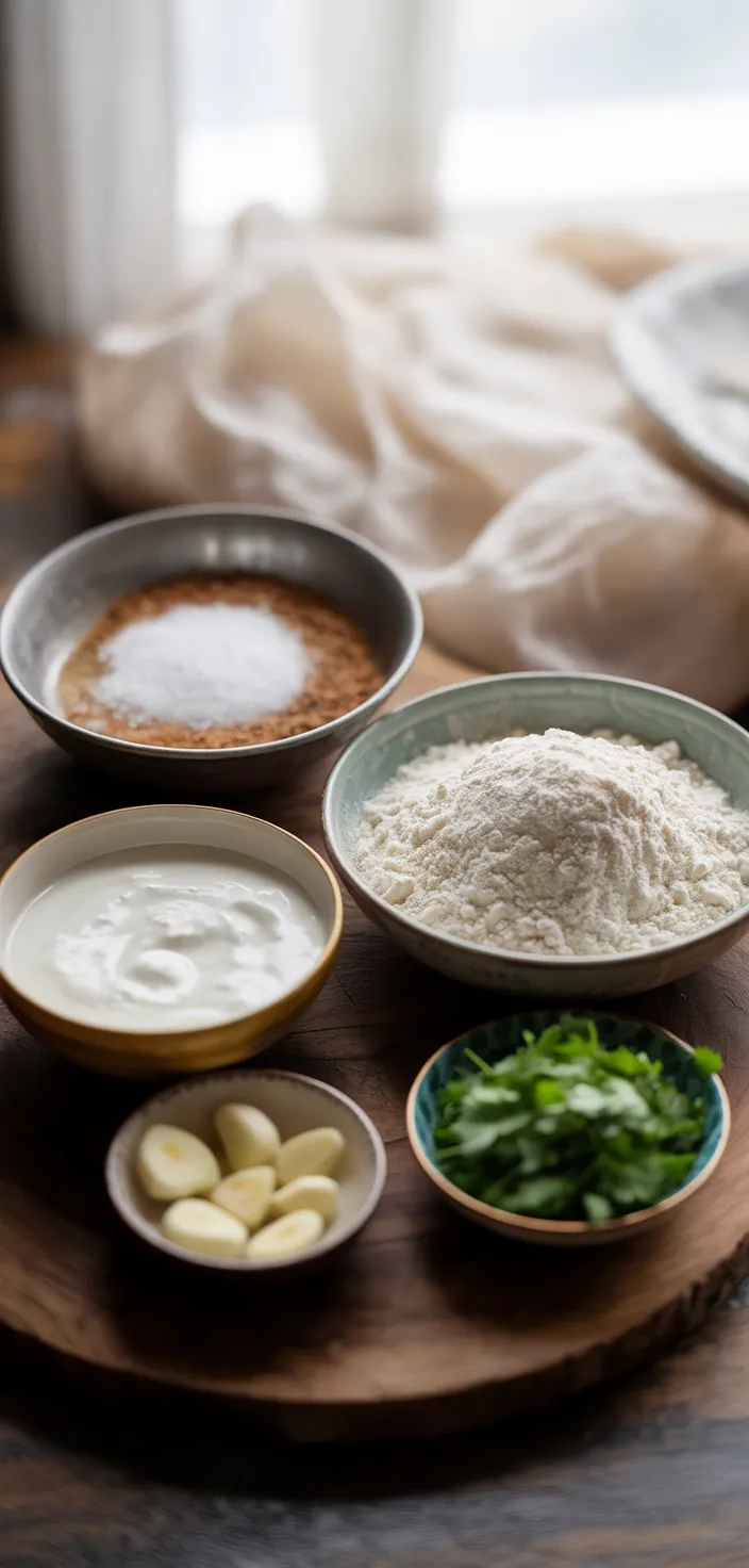 Ingredients photo for Garlic Naan Bread  Recipe