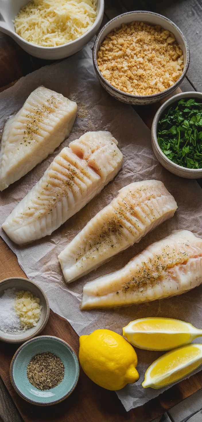 Ingredients photo for Parmesan Crusted Cod Recipe