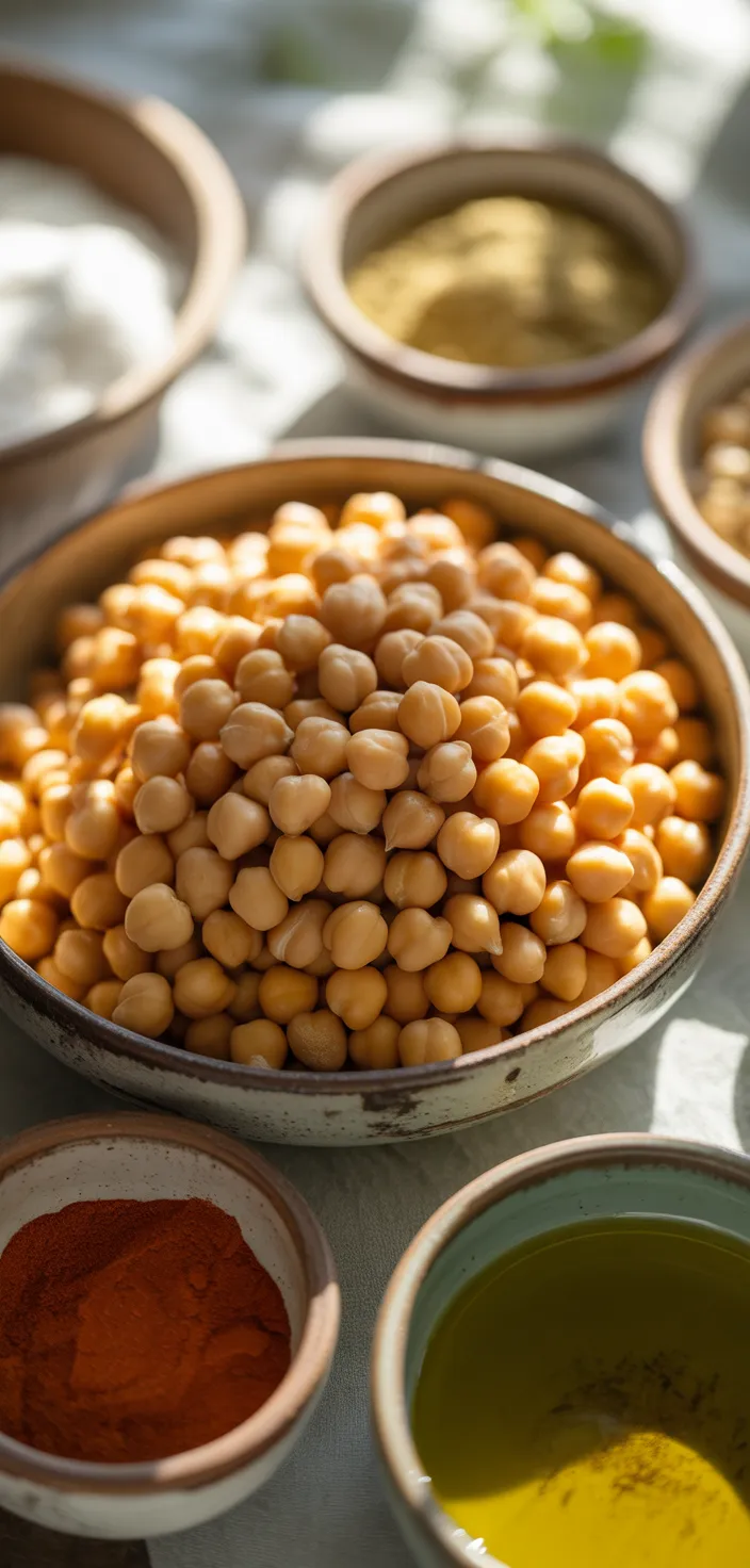 Ingredients photo for Best Crispy Oven Roasted Chickpeas Recipe