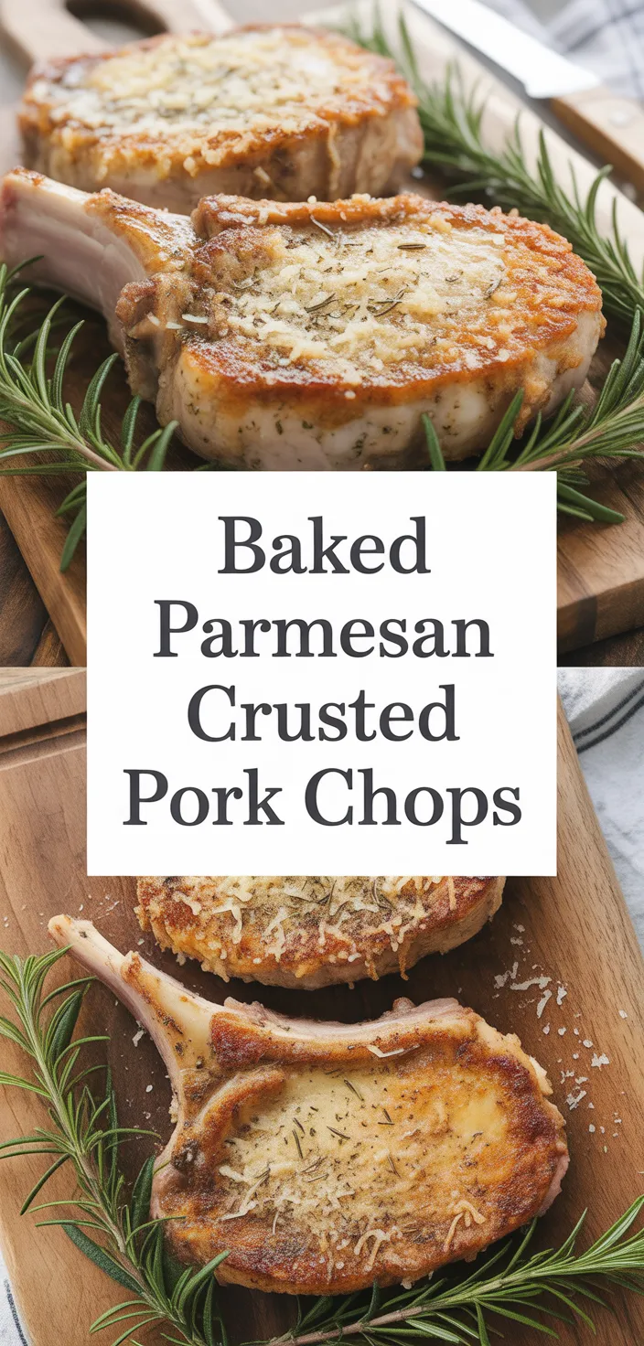 A photo of Baked Parmesan Crusted Pork Chops Recipe