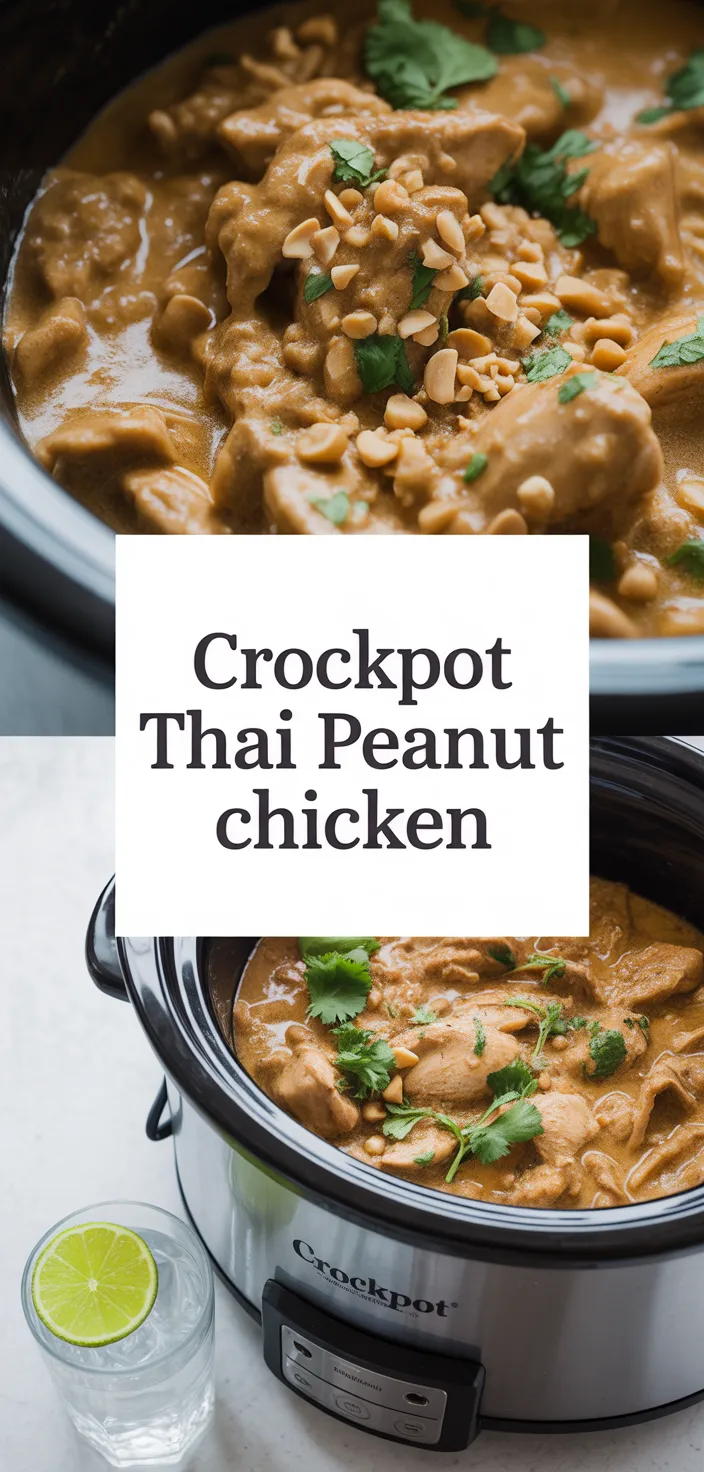 A photo of Crockpot Thai Peanut Chicken Recipe
