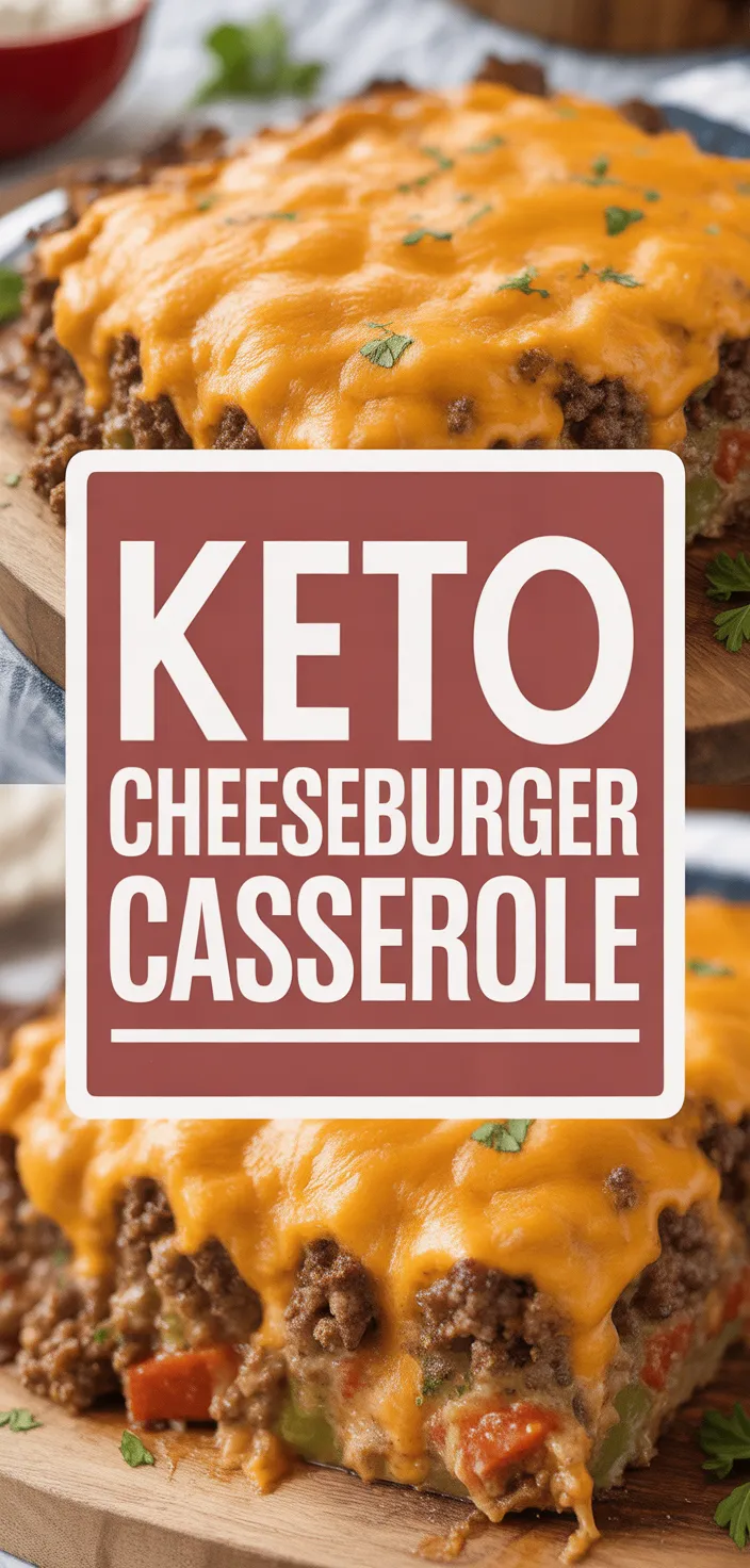 A photo of Keto Cheeseburger Casserole Recipe