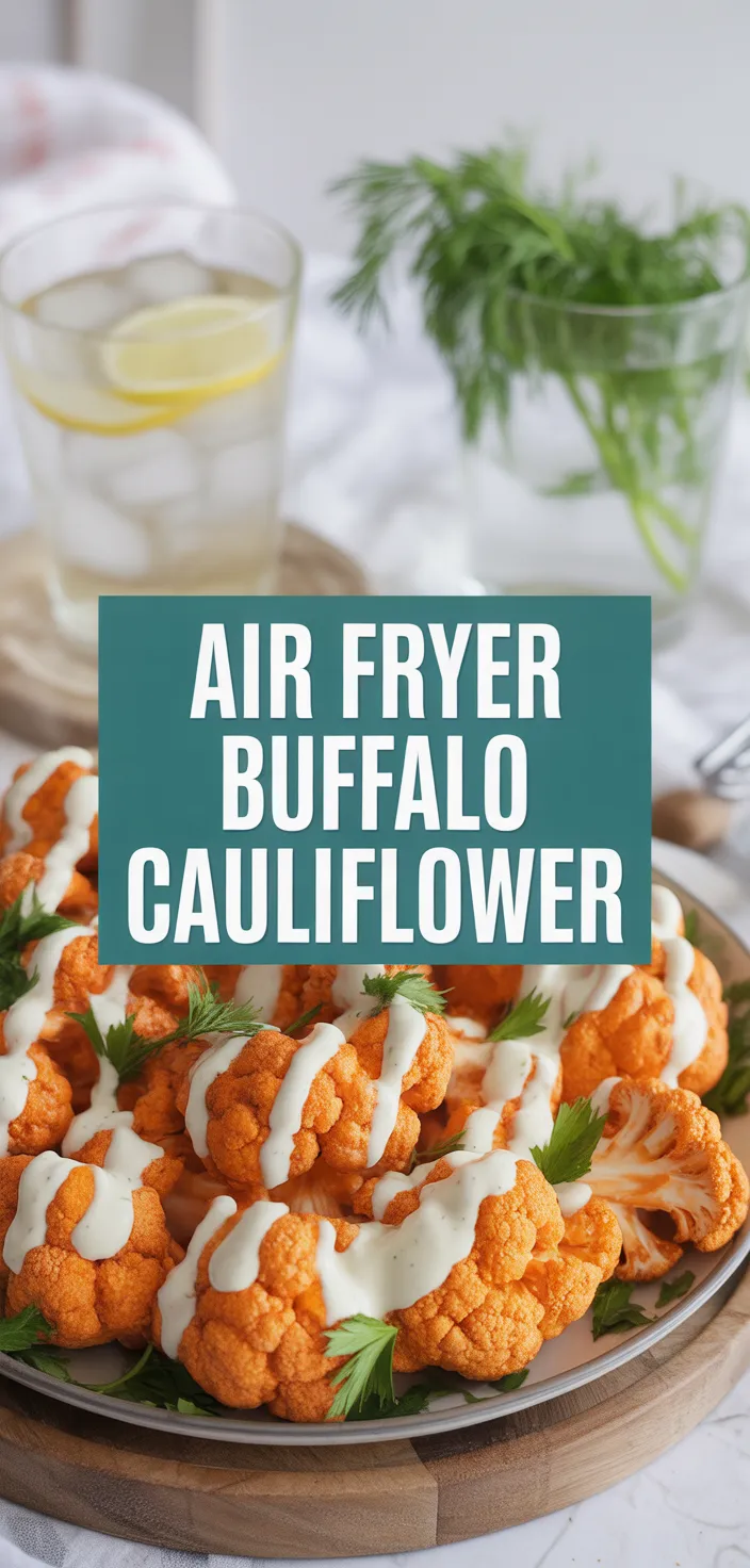 A photo of The BEST Air Fryer Buffalo Cauliflower Recipe