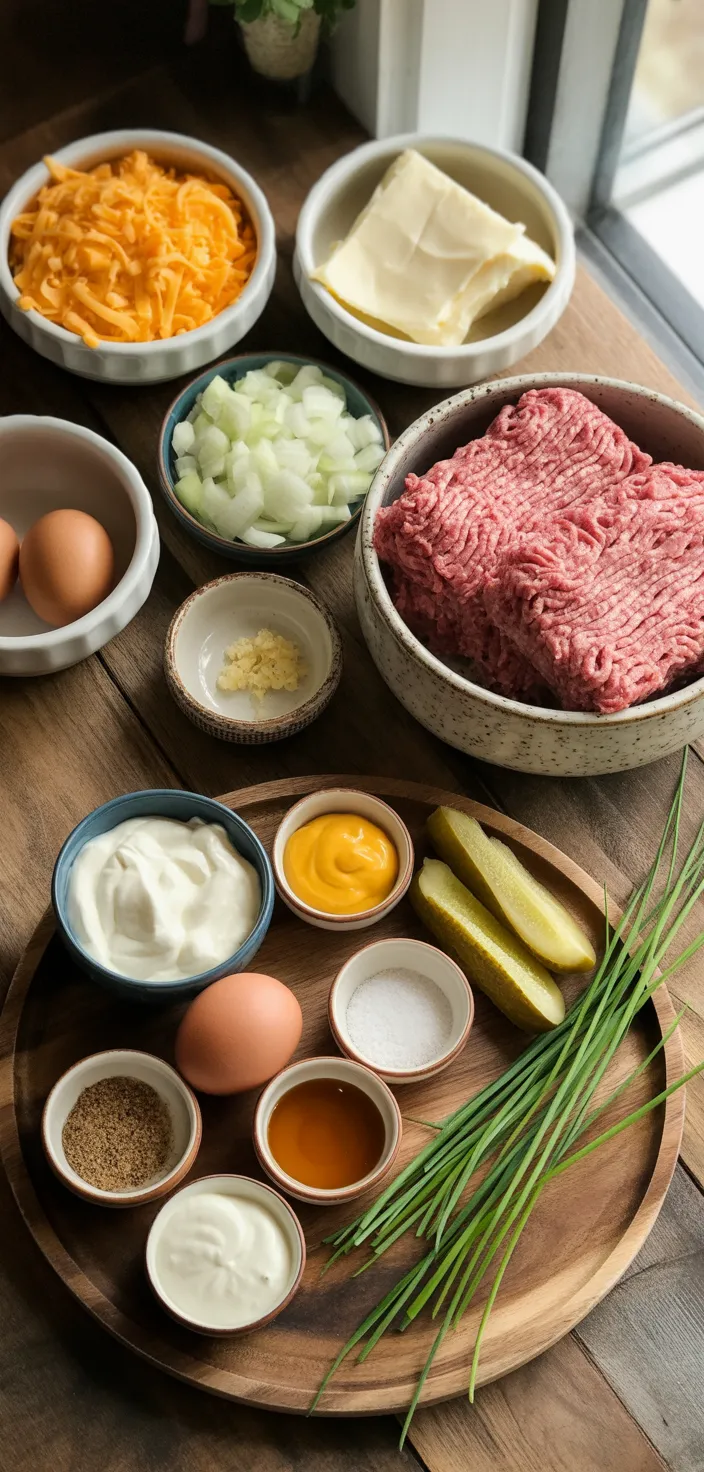 Ingredients photo for Keto Cheeseburger Casserole Recipe