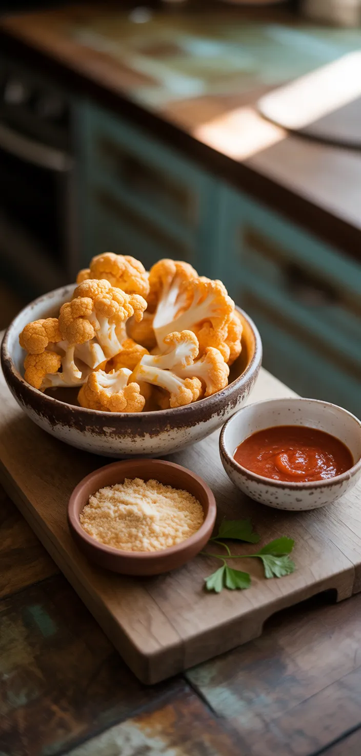 Ingredients photo for The BEST Air Fryer Buffalo Cauliflower Recipe