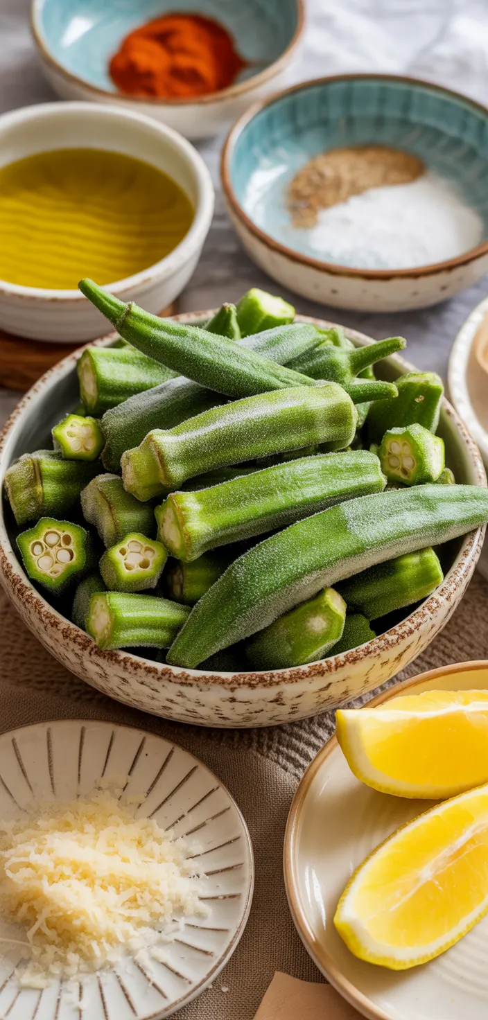 Ingredients photo for Air Fryer Frozen Okra Recipe