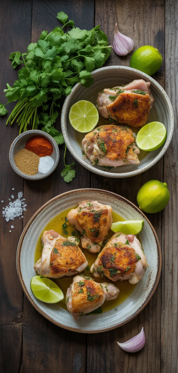 Ingredients photo for Crispy Cilantro Lime Chicken Thighs Recipe