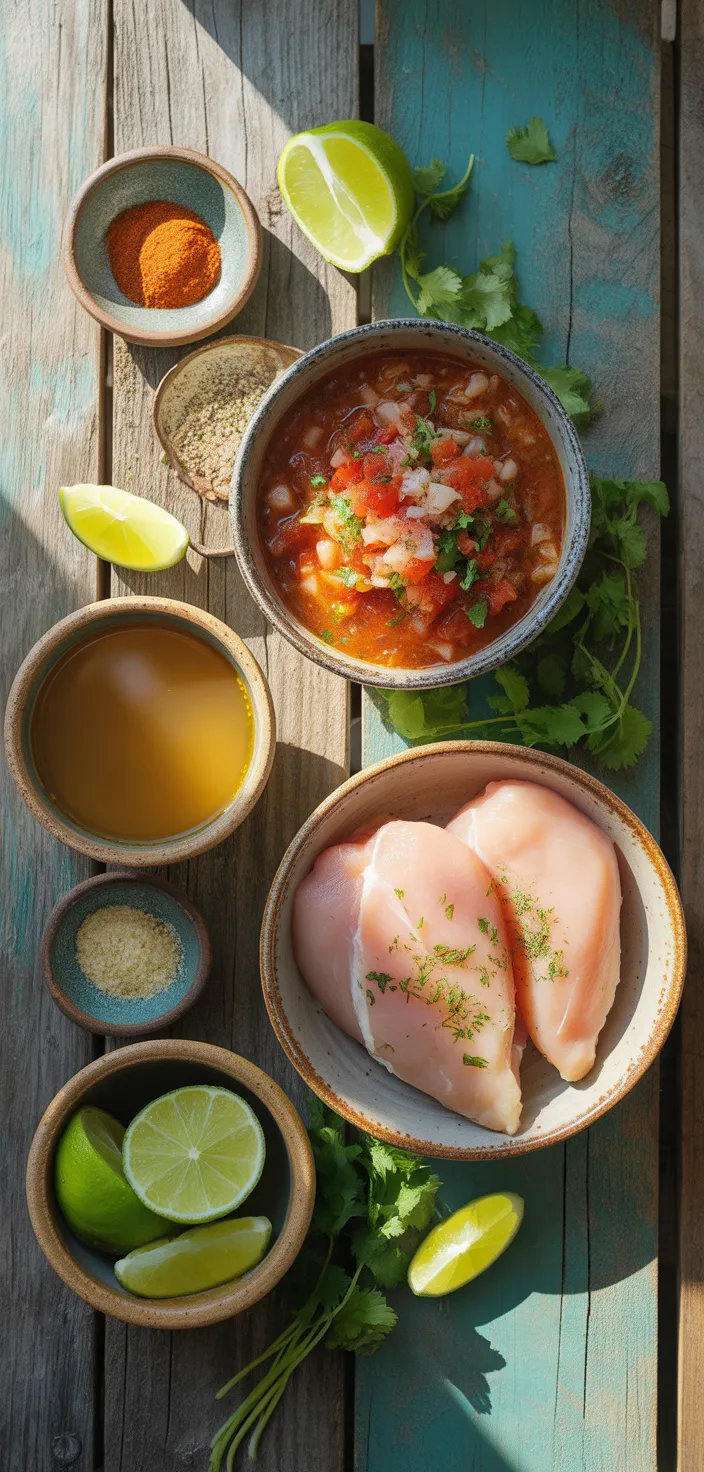 Ingredients photo for Instant Pot Salsa Chicken For The BEST Chicken Tacos Recipe