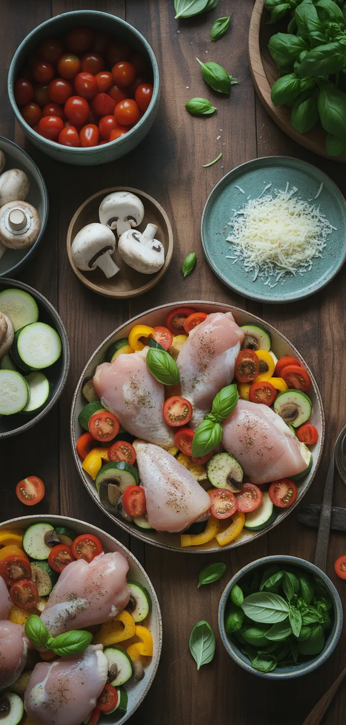 Ingredients photo for Italian Chicken And Vegetable Skillet Recipe