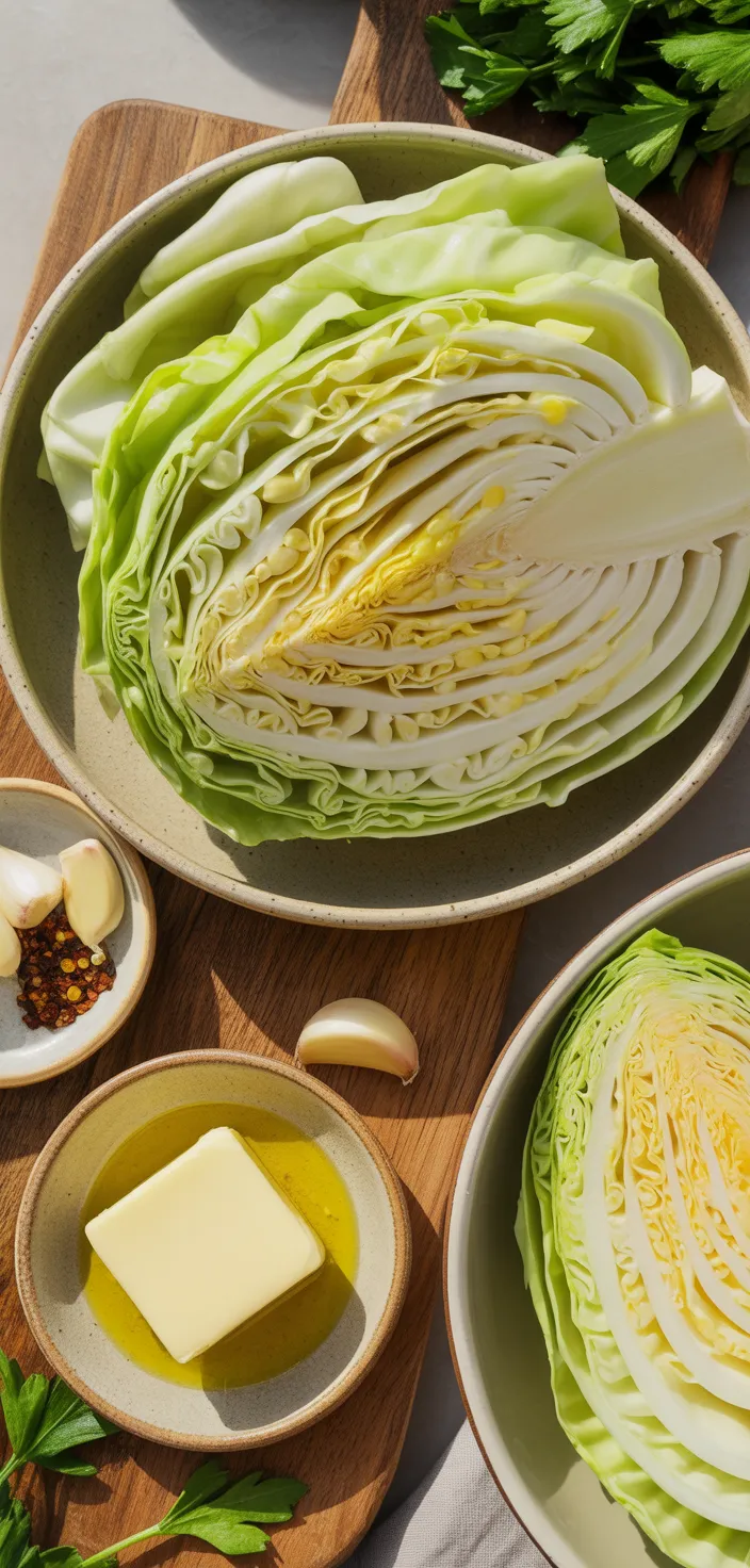 Ingredients photo for Sauteed Cabbage With Garlic Recipe