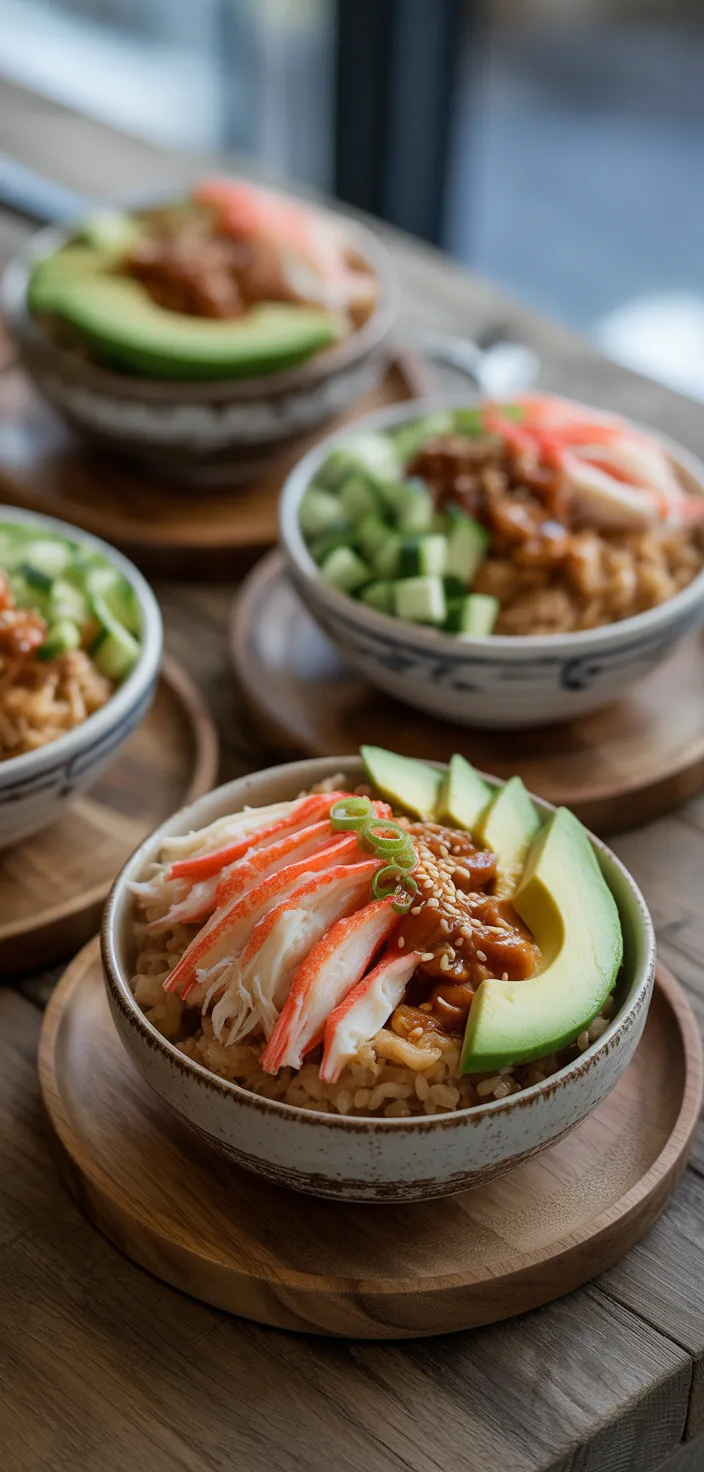 Ingredients photo for Spicy Crab Sushi Bowls Recipe