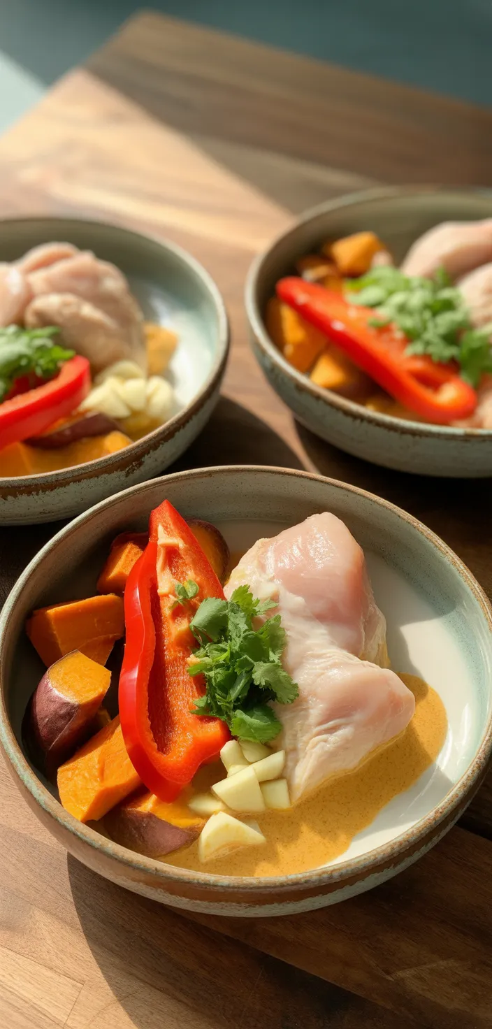 Ingredients photo for Thai Coconut Curry Chicken Recipe