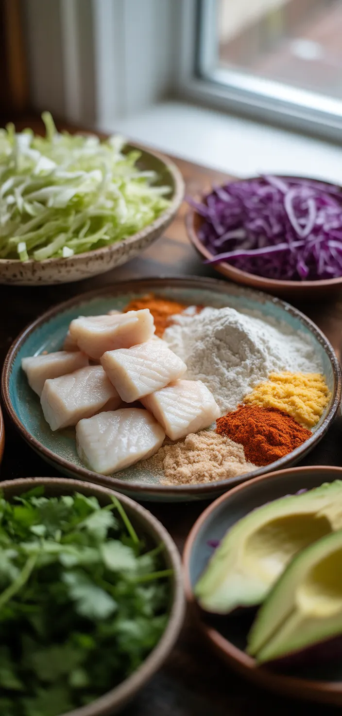 Ingredients photo for The BEST Fish Tacos (Gluten Free, Dairy Free) Recipe