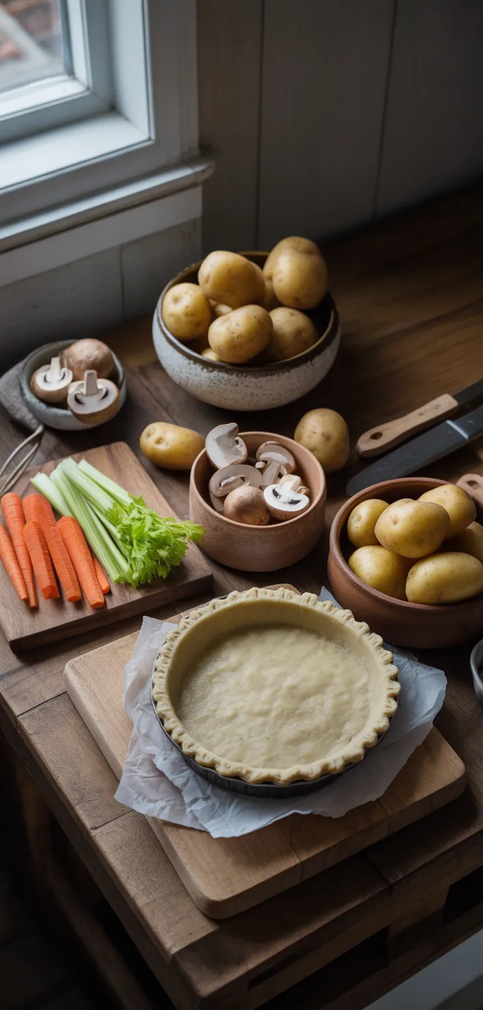 Ingredients photo for Veggie Pot Pie Recipe