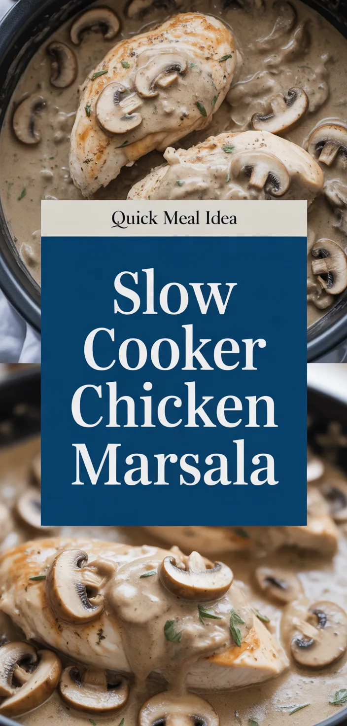 A photo of Slow Cooker Chicken Marsala Recipe