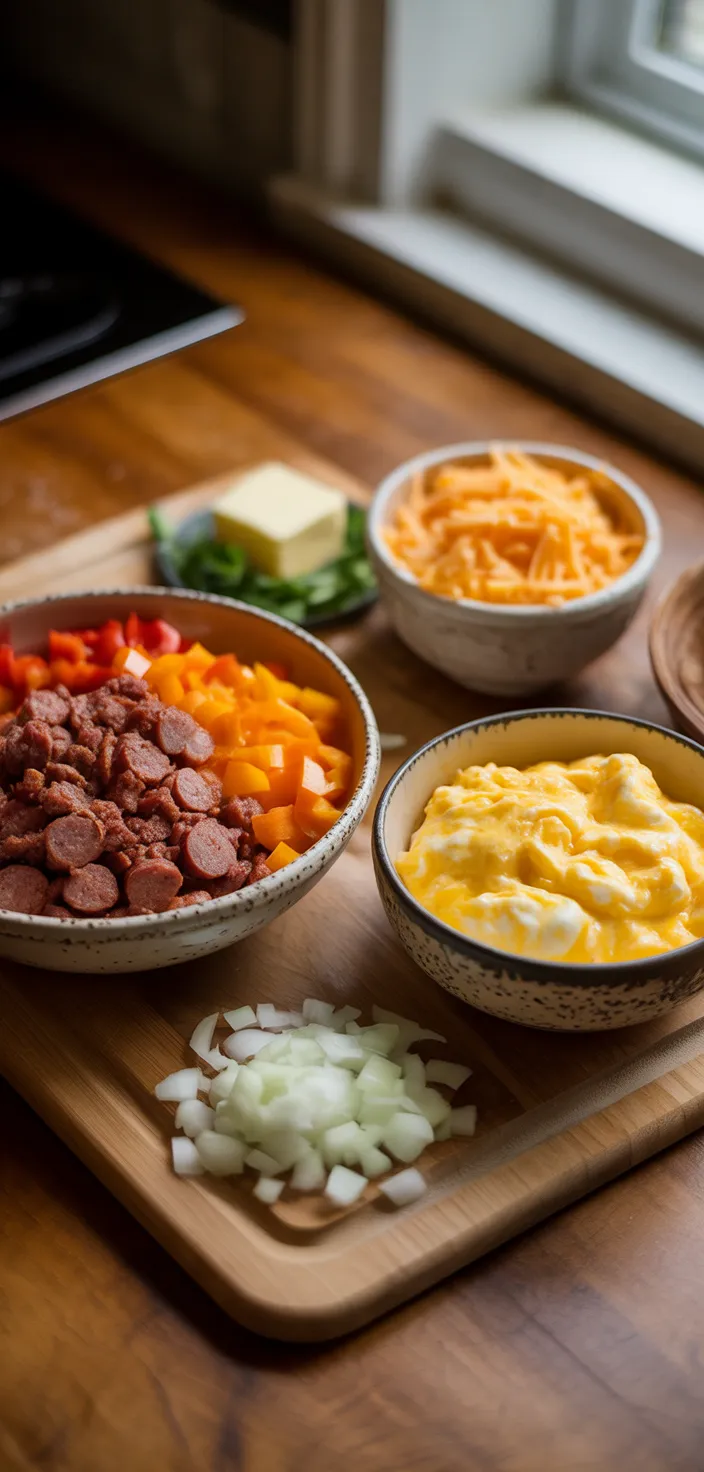 Ingredients photo for Easy Sausage And Egg Casserole Recipe