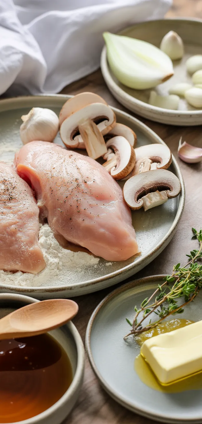 Ingredients photo for Slow Cooker Chicken Marsala Recipe